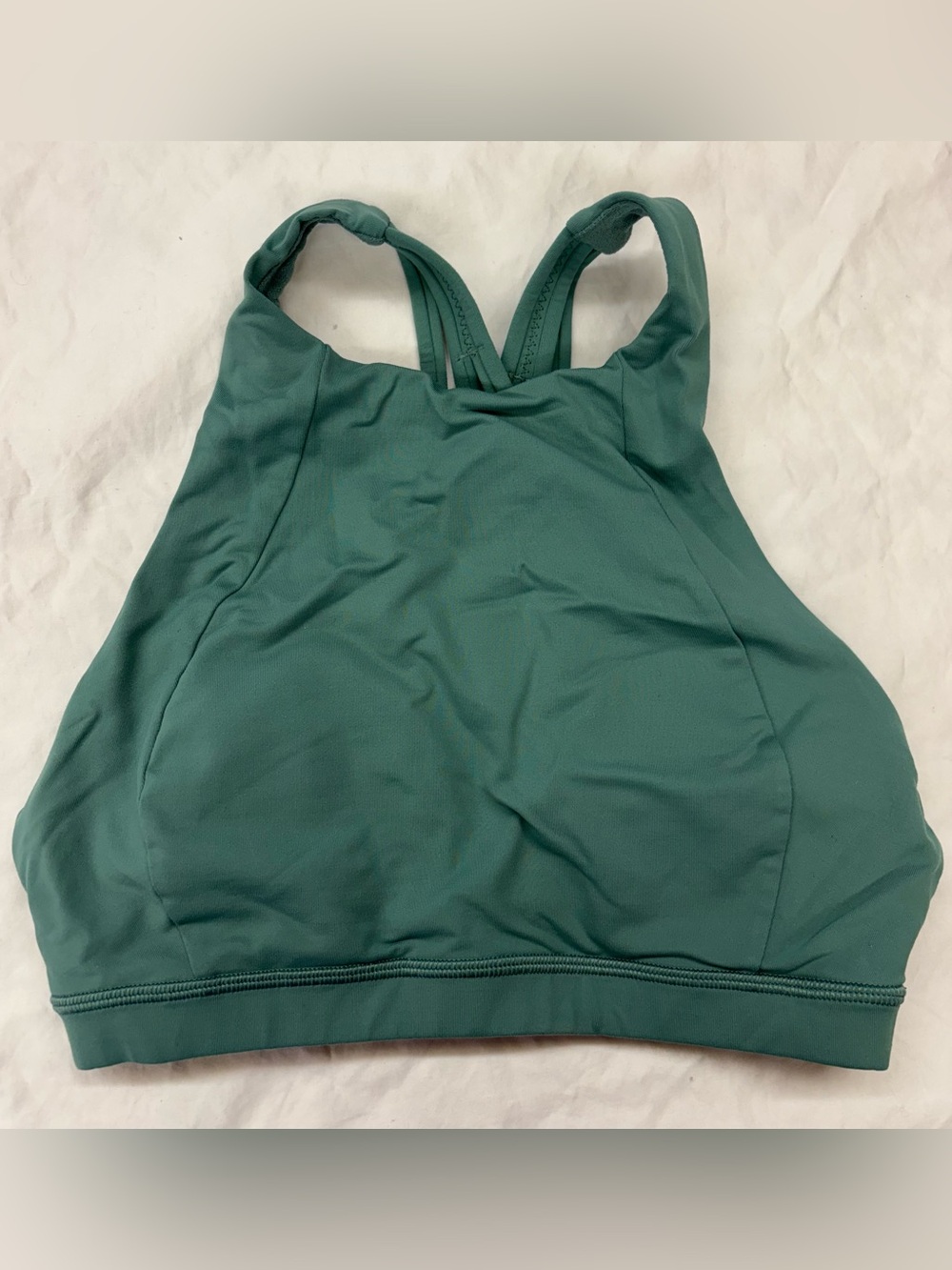 Lululemon Free To Be Serene Bra High Neck Size 4 Green